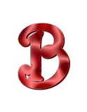 Vektorový obrázek, ilustrační klipart Červené B ke stažení, Symboly vektorový obrázek pro vaše dokumenty