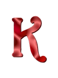Vektorový obrázek, ilustrační klipart Červené K ke stažení, Symboly vektorový obrázek pro vaše dokumenty