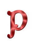 Vektorový obrázek, ilustrační klipart Červené P ke stažení, Symboly vektorový obrázek pro vaše dokumenty