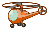 Vektorový obrázek, ilustrační klipart Červený vrtulník ke stažení, Doprava vektorový obrázek pro vaše dokumenty