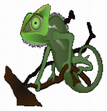 Vektorový obrázek, ilustrační klipart Chameleon ke stažení, Zvířata vektorový obrázek pro vaše dokumenty