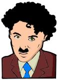 Vektorový obrázek, ilustrační klipart Chaplin ke stažení, Osobnosti vektorový obrázek pro vaše dokumenty