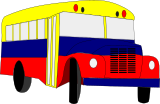 Vektorový obrázek, ilustrační klipart Chiva autobus ke stažení, Doprava vektorový obrázek pro vaše dokumenty
