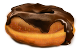 Vektorový obrázek, ilustrační klipart Čokoládový donut ke stažení, Jídlo vektorový obrázek pro vaše dokumenty