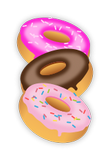 Vektorový obrázek, ilustrační klipart Donuty ke stažení, Jídlo vektorový obrázek pro vaše dokumenty