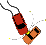 Vektorový obrázek, ilustrační klipart Dopravní nehoda ke stažení, Auta vektorový obrázek pro vaše dokumenty