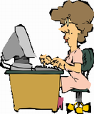 Vektorový obrázek, ilustrační klipart Důchodkyně milují PC ke stažení, Ženy vektorový obrázek pro vaše dokumenty