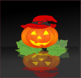 Vektorový obrázek, ilustrační klipart Dýně halloween ke stažení, Halloween vektorový obrázek pro vaše dokumenty