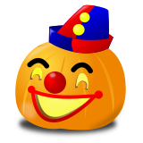 Vektorový obrázek, ilustrační klipart Dýně klaun ke stažení, Halloween vektorový obrázek pro vaše dokumenty
