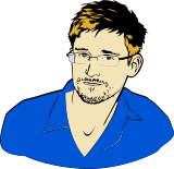 Vektorový obrázek, ilustrační klipart Edward Snowden ke stažení, Osobnosti vektorový obrázek pro vaše dokumenty