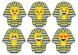 Vektorový obrázek, ilustrační klipart Faraonští smajlíci ke stažení, Smajlíci vektorový obrázek pro vaše dokumenty