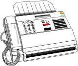 Vektorový obrázek, ilustrační klipart Fax ke stažení, Přístroje vektorový obrázek pro vaše dokumenty