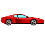 Vektorový obrázek, ilustrační klipart Ferrari Testarossa ke stažení, Auta vektorový obrázek pro vaše dokumenty
