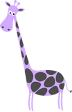 Vektorový obrázek, ilustrační klipart Fialová žirafa ke stažení, Zvířata vektorový obrázek pro vaše dokumenty
