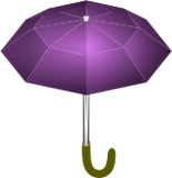 Fialový deštník