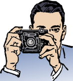 Vektorový obrázek, ilustrační klipart Fotograf ke stažení, Muži vektorový obrázek pro vaše dokumenty