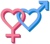 Vektorový obrázek, ilustrační klipart Genderová srdíčka ke stažení, Láska vektorový obrázek pro vaše dokumenty