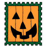 Vektorový obrázek, ilustrační klipart Halloween známka ke stažení, Halloween vektorový obrázek pro vaše dokumenty
