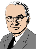 Vektorový obrázek, ilustrační klipart Harry Truman ke stažení, Osobnosti vektorový obrázek pro vaše dokumenty