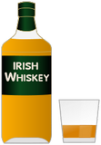 Vektorový obrázek, ilustrační klipart Irská whiskey ke stažení, Nápoje vektorový obrázek pro vaše dokumenty