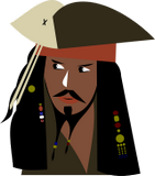 Vektorový obrázek, ilustrační klipart Jack Sparrow ke stažení, Osobnosti vektorový obrázek pro vaše dokumenty