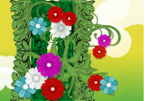 Vektorový obrázek, ilustrační klipart Jarní květiny ke stažení, Květiny vektorový obrázek pro vaše dokumenty
