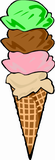 Vektorový obrázek, ilustrační klipart Kopečková zmrzlina ke stažení, Jídlo vektorový obrázek pro vaše dokumenty