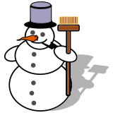 Vektorový obrázek, ilustrační klipart Kreslený sněhulák ke stažení, Vánoce vektorový obrázek pro vaše dokumenty