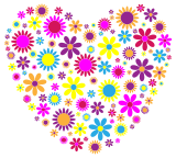 Vektorový obrázek, ilustrační klipart Květinové srdce ke stažení, Láska vektorový obrázek pro vaše dokumenty