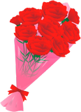 Vektorový obrázek, ilustrační klipart Kytice růží ke stažení, Květiny vektorový obrázek pro vaše dokumenty
