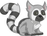 Vektorový obrázek, ilustrační klipart Lemur kata ke stažení, Zvířata vektorový obrázek pro vaše dokumenty