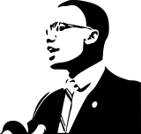 Vektorový obrázek, ilustrační klipart Malcolm X ke stažení, Osobnosti vektorový obrázek pro vaše dokumenty