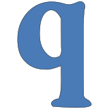 Vektorový obrázek, ilustrační klipart Malé písmeno Q ke stažení, Symboly vektorový obrázek pro vaše dokumenty