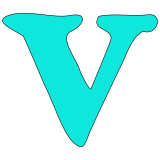 Vektorový obrázek, ilustrační klipart Malé písmeno V ke stažení, Symboly vektorový obrázek pro vaše dokumenty