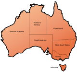 Vektorový obrázek, ilustrační klipart Mapa Austrálie ke stažení, Mapy vektorový obrázek pro vaše dokumenty
