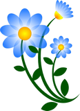 Vektorový obrázek, ilustrační klipart Modrá květina ke stažení, Květiny vektorový obrázek pro vaše dokumenty