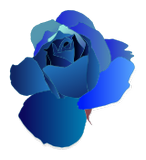 Vektorový obrázek, ilustrační klipart Modrá růže ke stažení, Květiny vektorový obrázek pro vaše dokumenty