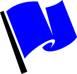 Vektorový obrázek, ilustrační klipart Modrá vlajka ke stažení, Symboly vektorový obrázek pro vaše dokumenty