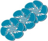 Vektorový obrázek, ilustrační klipart Modré květy ke stažení, Květiny vektorový obrázek pro vaše dokumenty