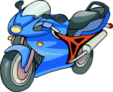 Vektorový obrázek s motorkou ke stáhnutí
