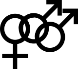 Vektorový obrázek, ilustrační klipart Mužská bisexualita ke stažení, Symboly vektorový obrázek pro vaše dokumenty