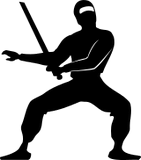 Vektorový obrázek, ilustrační klipart Ninja ke stažení, Muži vektorový obrázek pro vaše dokumenty
