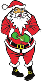 Vektorový obrázek, ilustrační klipart Opilý Santa ke stažení, Vánoce vektorový obrázek pro vaše dokumenty