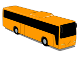 Vektorový obrázek, ilustrační klipart Oranžový autobus ke stažení, Doprava vektorový obrázek pro vaše dokumenty