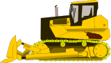 Vektorový obrázek, ilustrační klipart Pásový traktor ke stažení, Doprava vektorový obrázek pro vaše dokumenty