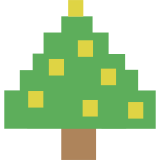 Vektorový obrázek, ilustrační klipart Pixelový stromek ke stažení, Vánoce vektorový obrázek pro vaše dokumenty