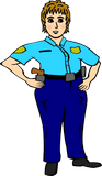 Vektorový obrázek, ilustrační klipart Policajtka ke stažení, Ženy vektorový obrázek pro vaše dokumenty