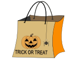 Vektorový obrázek, ilustrační klipart Pytlík ke stažení, Halloween vektorový obrázek pro vaše dokumenty