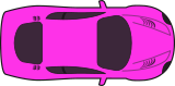 Růžové auto