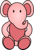 Vektorový obrázek, ilustrační klipart Růžový slon ke stažení, Zvířata vektorový obrázek pro vaše dokumenty